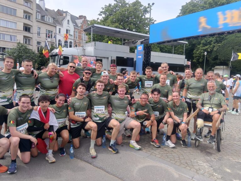 Loopshirts op maat voor het Belgische leger op de 20 km van Brussel